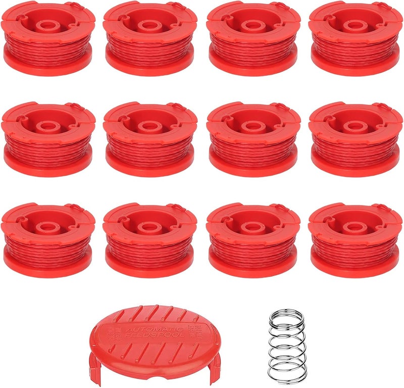Dilsuaco CMZST080 CMZST0803 8pcs String Trimmer Line(0.08",20Ft) with Cap Head,Weed Eater Wacker Replacement String Line,Compatible with Craftsman CMCST910 Series, CMCST910M1 CMCST910B - Image 1